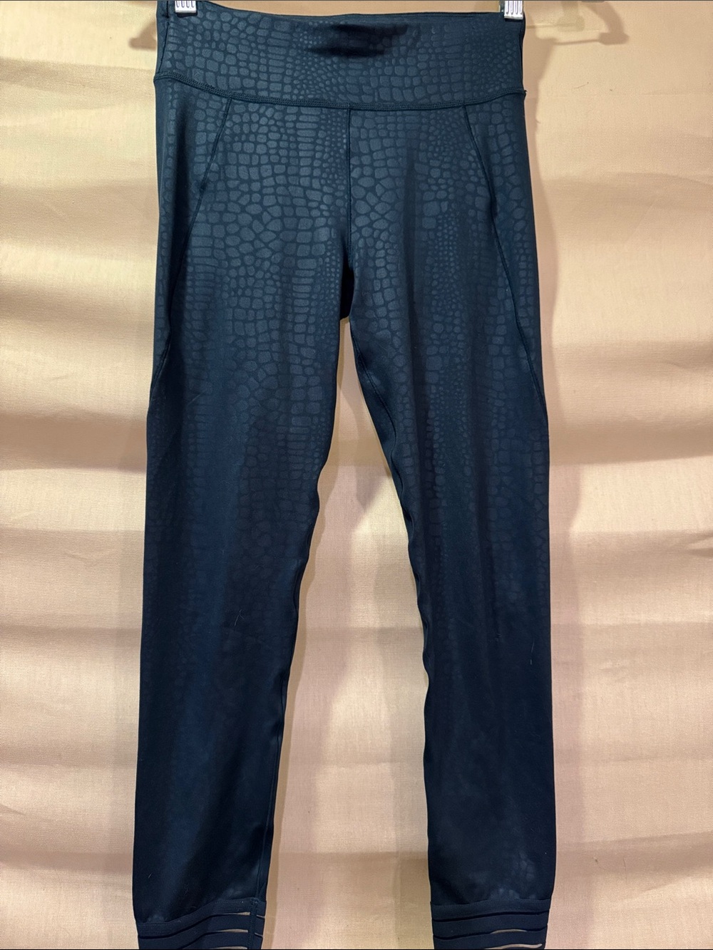 Sweaty Betty Blue Croc-Embossed High-Waist Leggings Size xs